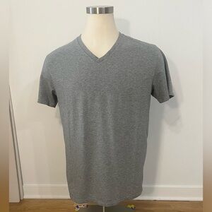 Express Gray Supersoft Stretch V-Neck T-Shirt